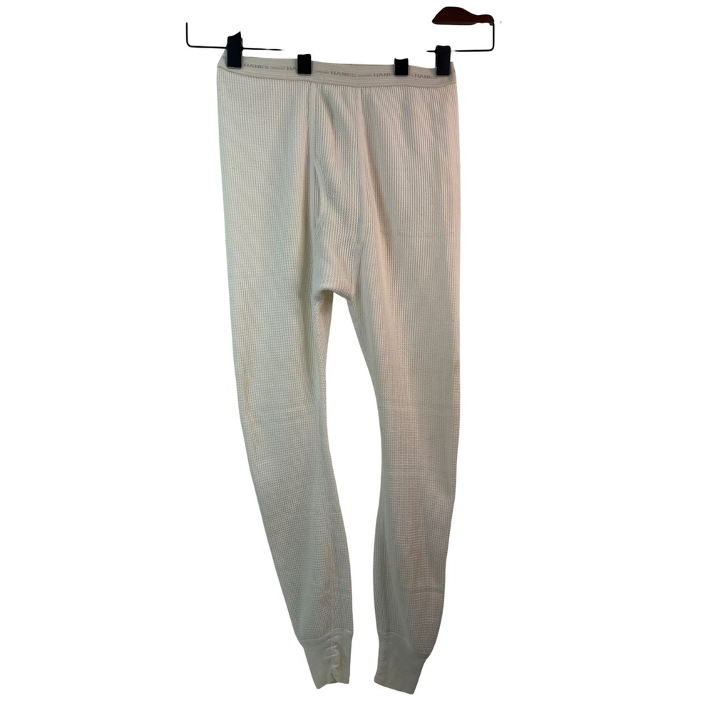 VTG Hanes Mens XL Thermal Underwear Long Johns Base Layer Pants‎ Waffle Knit